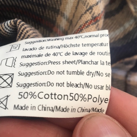 COOFANDY/ BLUE & BROWN PLAID PENDELTON /NEW - Picture 9 of 9